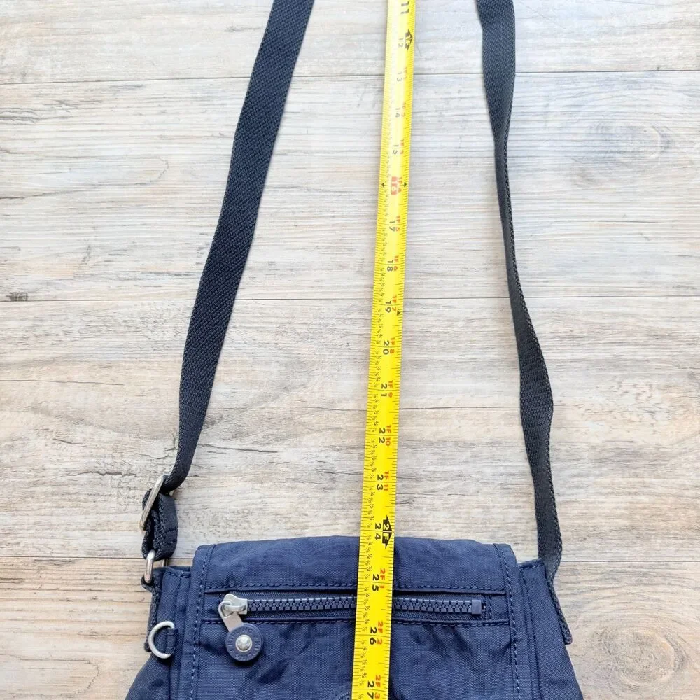 Kipling Sabian Mini Crossbody Bag Blue Nylon Travel Everyday Zip Purse